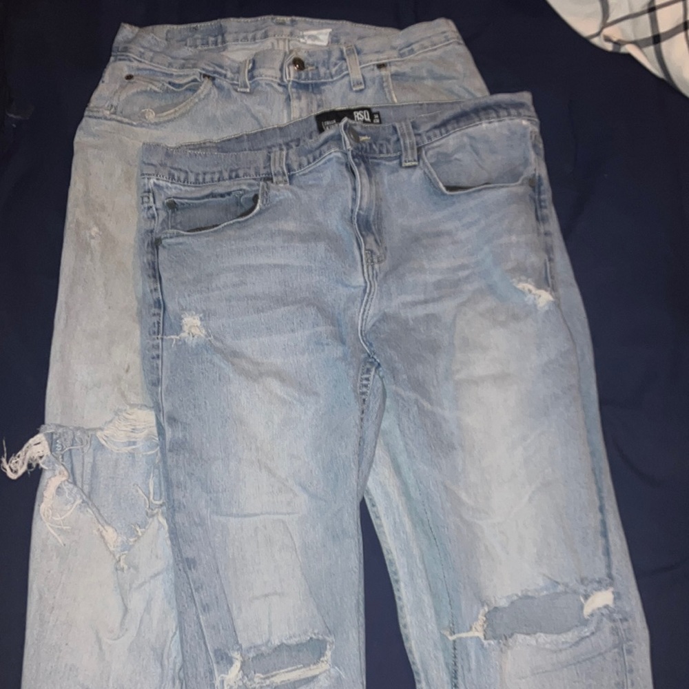 Faded Glory & RSQ Jeans !!! Light blue & ripped